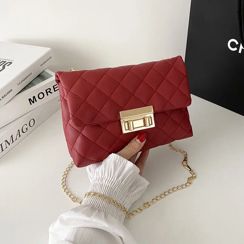 Bag Female 2021 New High-end Sense Chain Bag Fashion Diagonal Bag Ins Wild Casual One-shoulder Small Square Bag Tide 6 Colors
Bag Female 2021 New High-end Sense Chain Bag Fashion Diagonal Bag Ins Wild Casual One-shoulder Small Square Bag Tide 6 Colors
