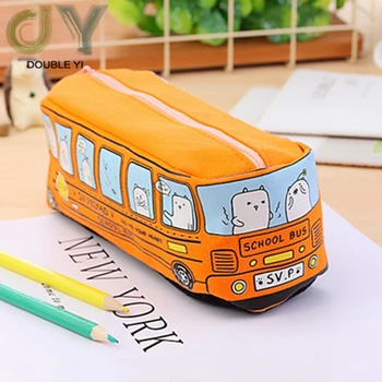 Free shipping yellow cartoon canvas bus pencil case creative bus pencil case student storage box
Free shipping yellow cartoon canvas bus pencil case creative bus pencil case student storage box