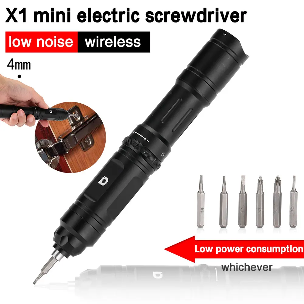 Electric Screwdriver High Torque Low Noise X1 Aviation Aluminium Repair Tool Home Appliances Rechargeable Portable Mini
Electric Screwdriver High Torque Low Noise X1 Aviation Aluminium Repair Tool Home Appliances Rechargeable Portable Mini