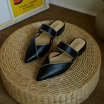 kmeioo genuine leather shoes female pointed toe flat shoes woman jewel mule slides casual mule sandals shallow mules
kmeioo genuine leather shoes female pointed toe flat shoes woman jewel mule slides casual mule sandals shallow mules