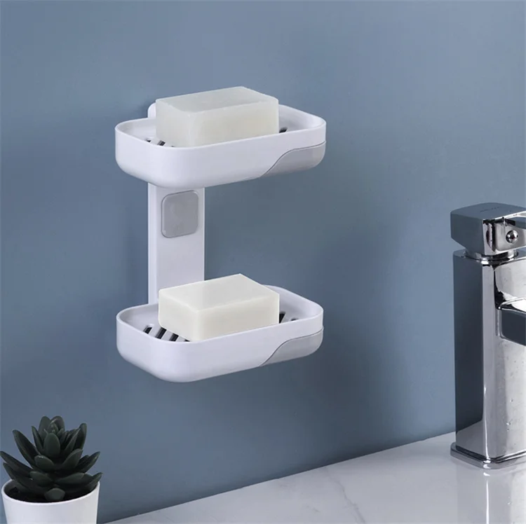 Double Layers Bathroom Soap Boxes Wall Mounted Soap Dish Soap Draining Holder Rack
Double Layers Bathroom Soap Boxes Wall Mounted Soap Dish Soap Draining Holder Rack