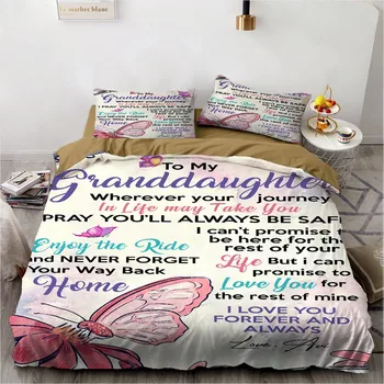 Letter Print 3D Bedding Set for Mom Daughter Wife Christmas Gift Duvet Cover Set Microfiber Quilt Cover Pillowcase 2/3 Piece
Letter Print 3D Bedding Set for Mom Daughter Wife Christmas Gift Duvet Cover Set Microfiber Quilt Cover Pillowcase 2/3 Piece