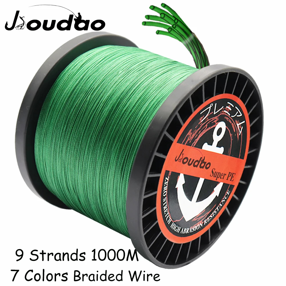 Jioudao Braided Fishing Line 9Strands 1000m Multi Color Super Power Multifilament PE Braid Line 20LB 35LB 45LB 100LB 150LB 200LB
Jioudao Braided Fishing Line 9Strands 1000m Multi Color Super Power Multifilament PE Braid Line 20LB 35LB 45LB 100LB 150LB 200LB
