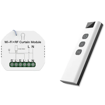 WiFi RF Smart Curtain Blinds Module Switch Roller Shutter Motor Tuya Wireless Remote Control Work with Alexa Google Home
WiFi RF Smart Curtain Blinds Module Switch Roller Shutter Motor Tuya Wireless Remote Control Work with Alexa Google Home