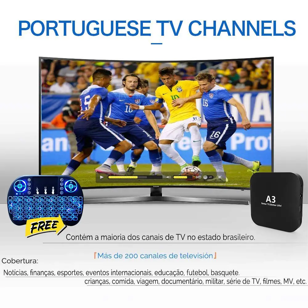 BesTV IPTV BTV Brazil Box 2019 Newest A3 Version Based on A2 Better Than HTV5 HTV6 Super Box Portuguese Sports Soccer Lives
BesTV IPTV BTV Brazil Box 2019 Newest A3 Version Based on A2 Better Than HTV5 HTV6 Super Box Portuguese Sports Soccer Lives