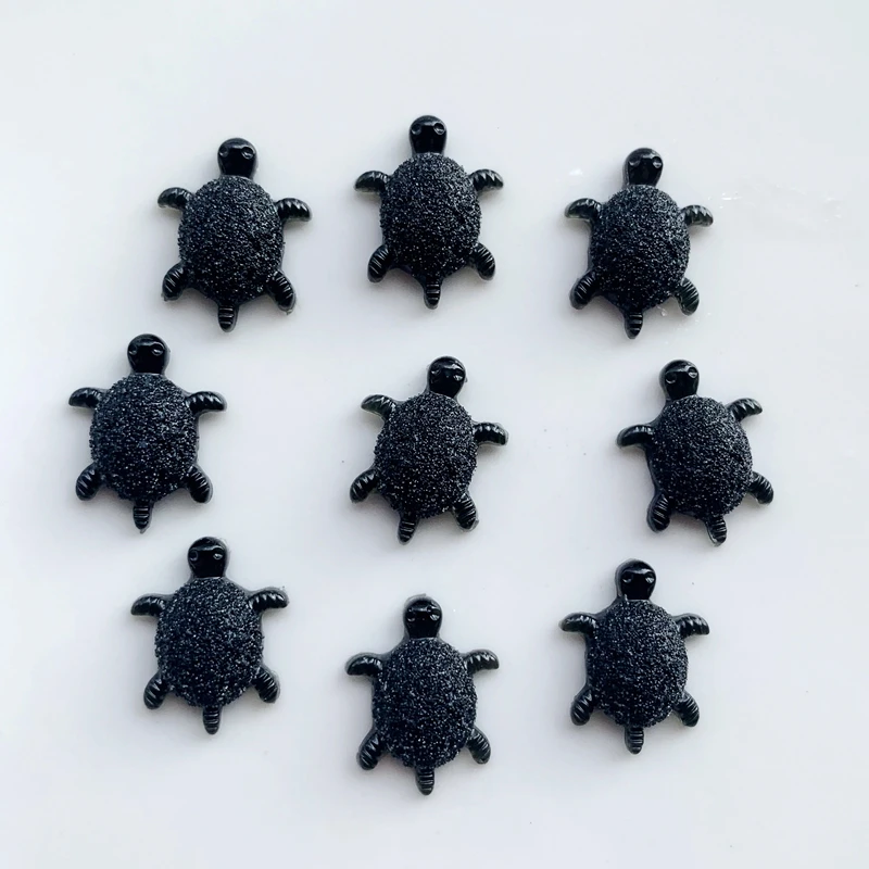 

DIY Flatback Resin Turtle for Kids Hairpin Decorated Reisn Cabochons Accessories Furniture Decoration 12*15mm 90pcs -Y932