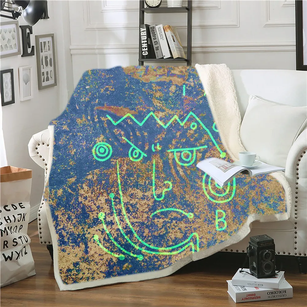 Line Combination Sherpa Blanket Ins Illustration Weighted Blanket Home Textile Throw Blanket 3D Print Catoon Fleece Blanket
Line Combination Sherpa Blanket Ins Illustration Weighted Blanket Home Textile Throw Blanket 3D Print Catoon Fleece Blanket