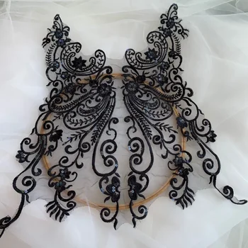 1PC Black Embroidery Sequin Lace Applique Accessories Handmade DIY Materials Wedding Dress Back Decoration Fabric Patch
1PC Black Embroidery Sequin Lace Applique Accessories Handmade DIY Materials Wedding Dress Back Decoration Fabric Patch
