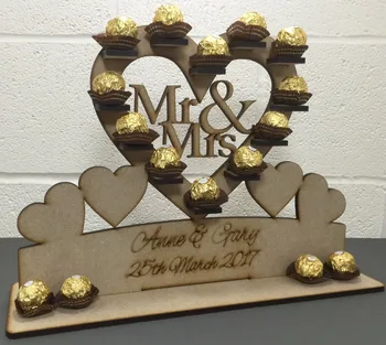 Mr & Mrs Personalised Chocolate Ferrero Display Stand Wedding With Name and Date
Mr & Mrs Personalised Chocolate Ferrero Display Stand Wedding With Name and Date