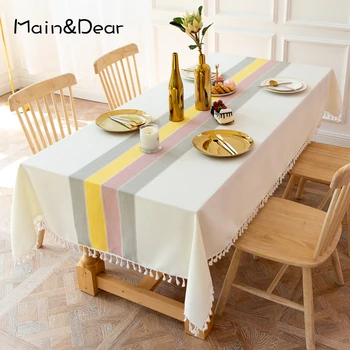 Linen Cotton Tablecloth Dinner Rectangular Antiderapant Tablecloth Dust-proof Tea Table Colth Tassel For Wedding Party
Linen Cotton Tablecloth Dinner Rectangular Antiderapant Tablecloth Dust-proof Tea Table Colth Tassel For Wedding Party