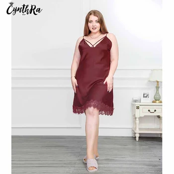 CYNTHRA Spring Summer Plus Size Women Plus Fat Sexy Lace Suspender Nightdress Sexy Large Size Sleeveless Breath Sleepwear
CYNTHRA Spring Summer Plus Size Women Plus Fat Sexy Lace Suspender Nightdress Sexy Large Size Sleeveless Breath Sleepwear