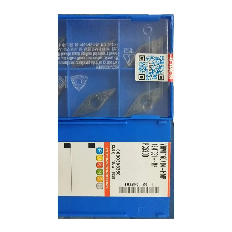 10PCS VBMT160404-HMP PC5300 Internal Turning tool carbide insert lathe cutter tool
10PCS VBMT160404-HMP PC5300 Internal Turning tool carbide insert lathe cutter tool