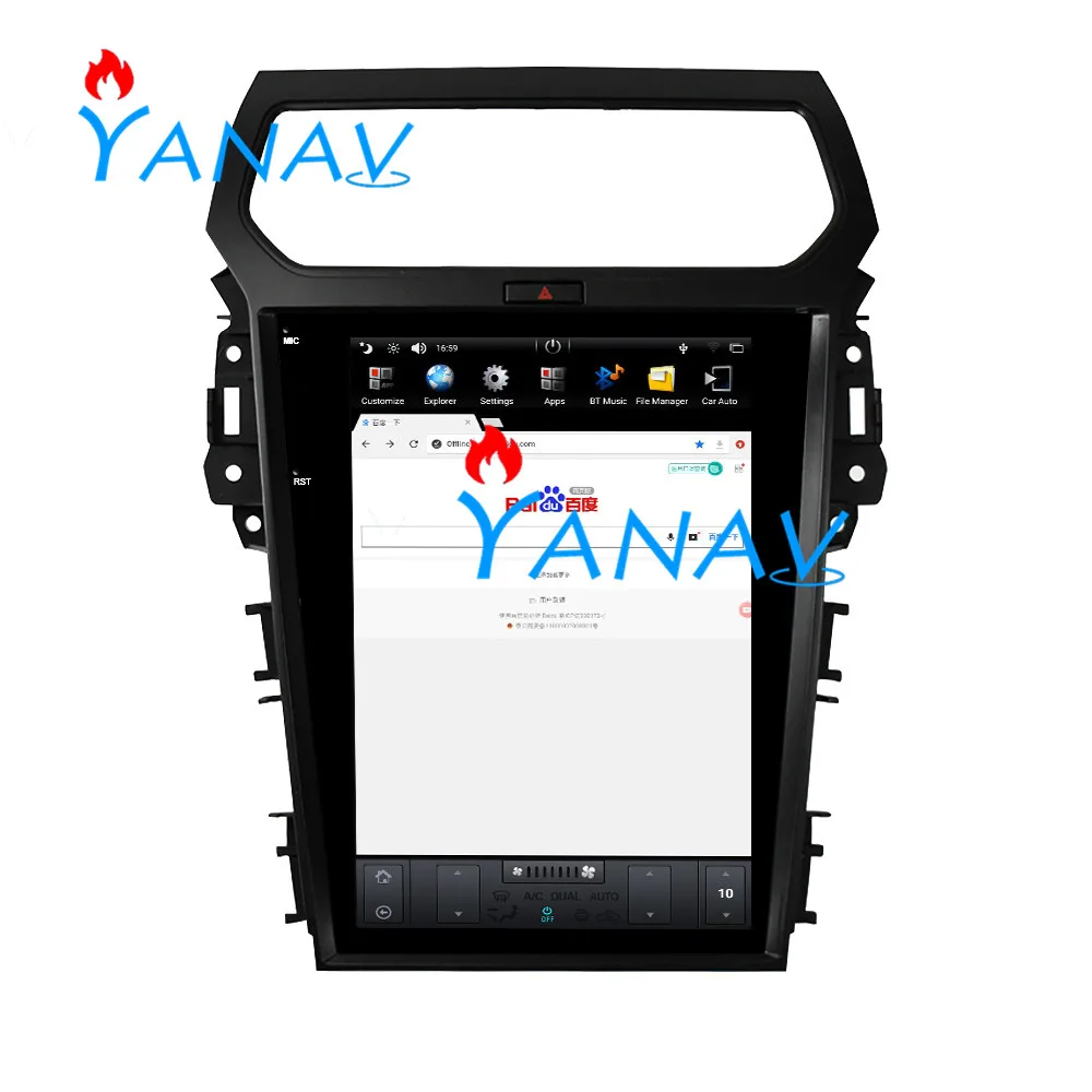 Android 12.1''Tesla vertical screen GPS Navigation DVD Player For FORD Explorer 2013 2014 2015 2016 2017 IPS Screen | Автомобили и