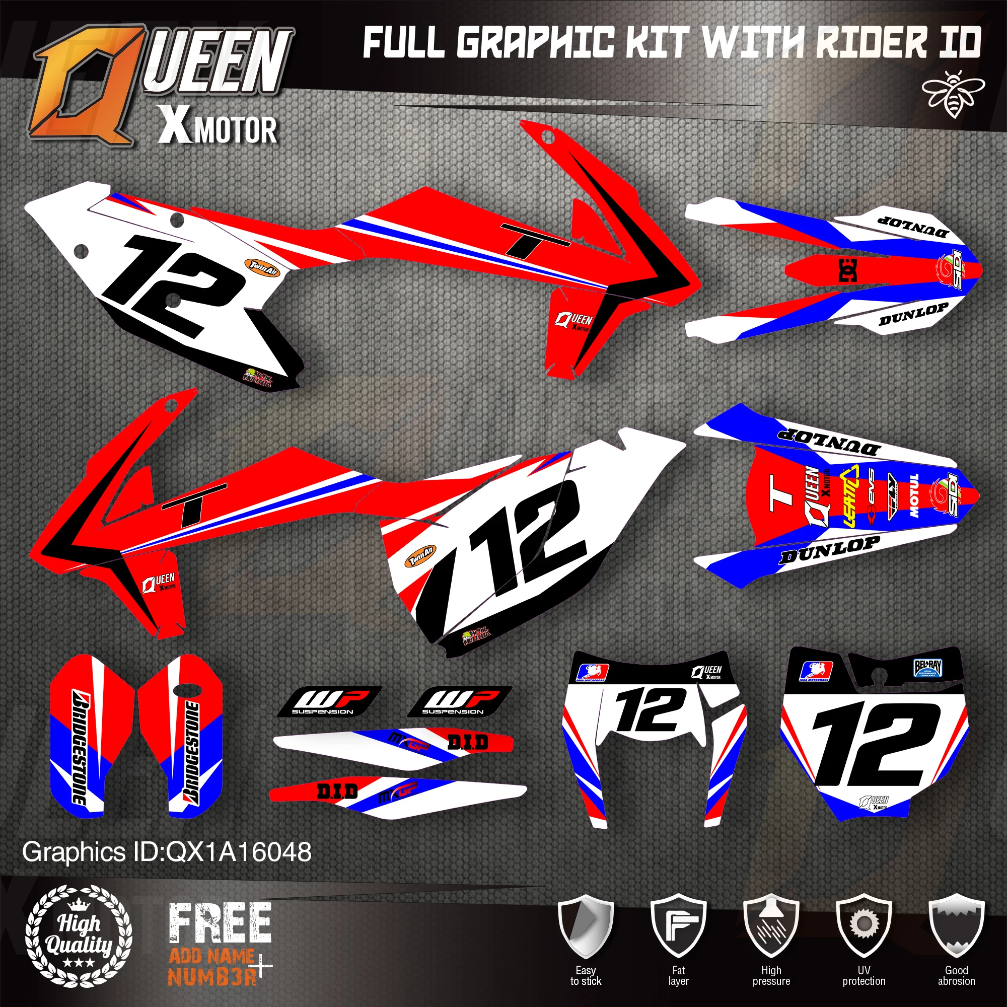 QUEEN X MOTOR Custom Team Graphics Decals Stickers Kit For KTM 2016 2017 2018 SX SXF , 2017 2018 2019 EXC XC-W EXC-F 048
QUEEN X MOTOR Custom Team Graphics Decals Stickers Kit For KTM 2016 2017 2018 SX SXF , 2017 2018 2019 EXC XC-W EXC-F 048