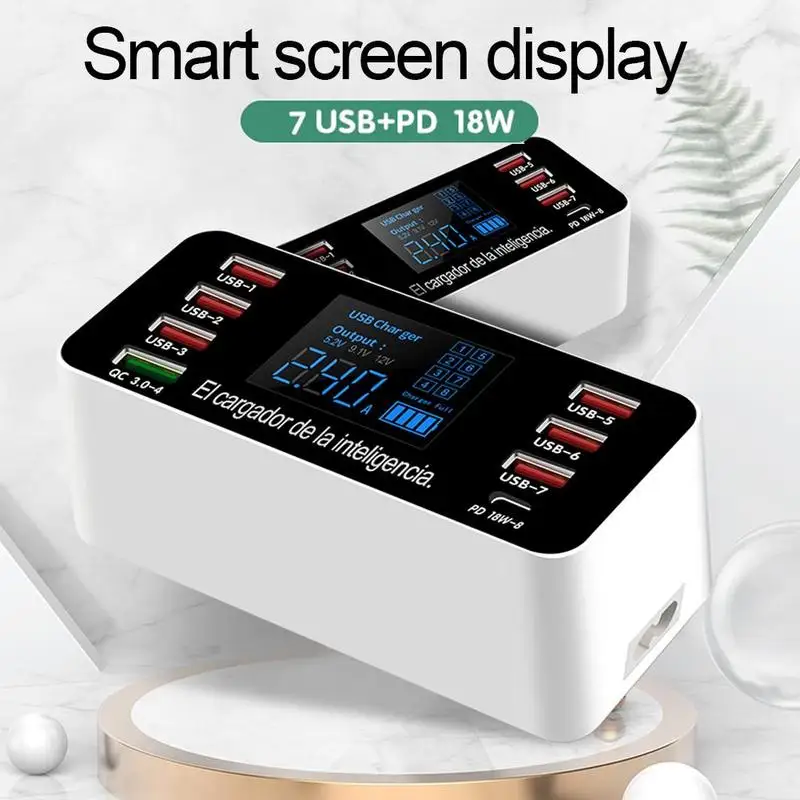 Multifunctional 8-port Charger Adapter 40W high quality USB Adapter Desktop Wall Charger LED Display Charging
Multifunctional 8-port Charger Adapter 40W high quality USB Adapter Desktop Wall Charger LED Display Charging