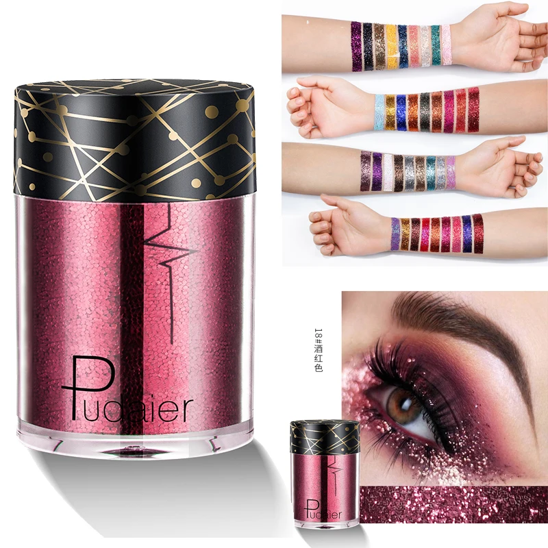 Brand Glitter Eyeshadow Waterproof Shimmer Eye Shadow Loose Powder Laser Body Glitter Festival Makeup Maquillage Yeux
Brand Glitter Eyeshadow Waterproof Shimmer Eye Shadow Loose Powder Laser Body Glitter Festival Makeup Maquillage Yeux