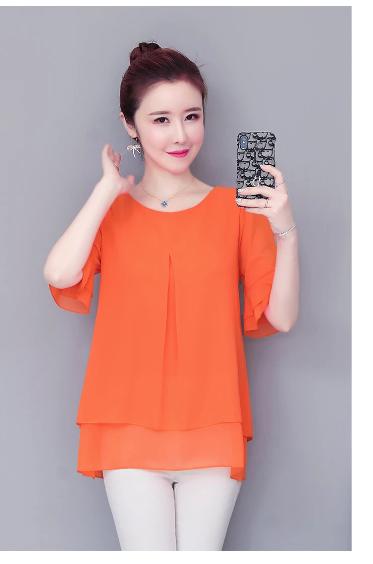 Women Blouses Solid 2020 Summer New Short- Sleeve V-Neck Lace up Shirt Female Chiffon Womens Plus Size Tops Slim Clothing NS4544 Women Blouses Solid 2020 Summer New Short- Sleeve V-Neck Lace up Shirt Female Chiffon Womens Plus Size Tops Slim Clothing NS4544
