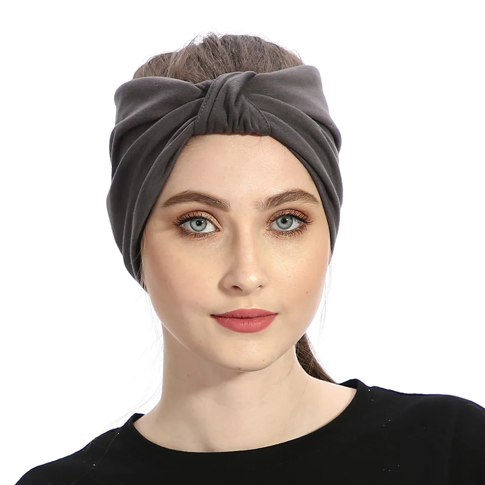 

Bohemia Women Knotted Headband Hairband Turban Wraps Yoga Elastic Hair Band For Lady Fashion Headband Female Hair Accessories