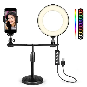 6 inch 16 cm Desktop Selfie Video Live Ring Fill Light With Stand Makeup and Makeup YouToBe Live Fill Light
6 inch 16 cm Desktop Selfie Video Live Ring Fill Light With Stand Makeup and Makeup YouToBe Live Fill Light