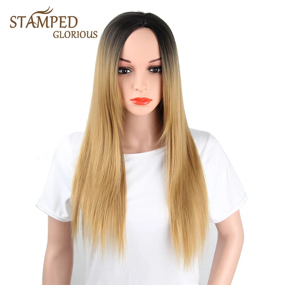 Stamped Glorious Straight Ombre Black Blonde Wig Long Synthetic Wig for Women Middle Part Heat Resistant Fiber Natural Hair
Stamped Glorious Straight Ombre Black Blonde Wig Long Synthetic Wig for Women Middle Part Heat Resistant Fiber Natural Hair
