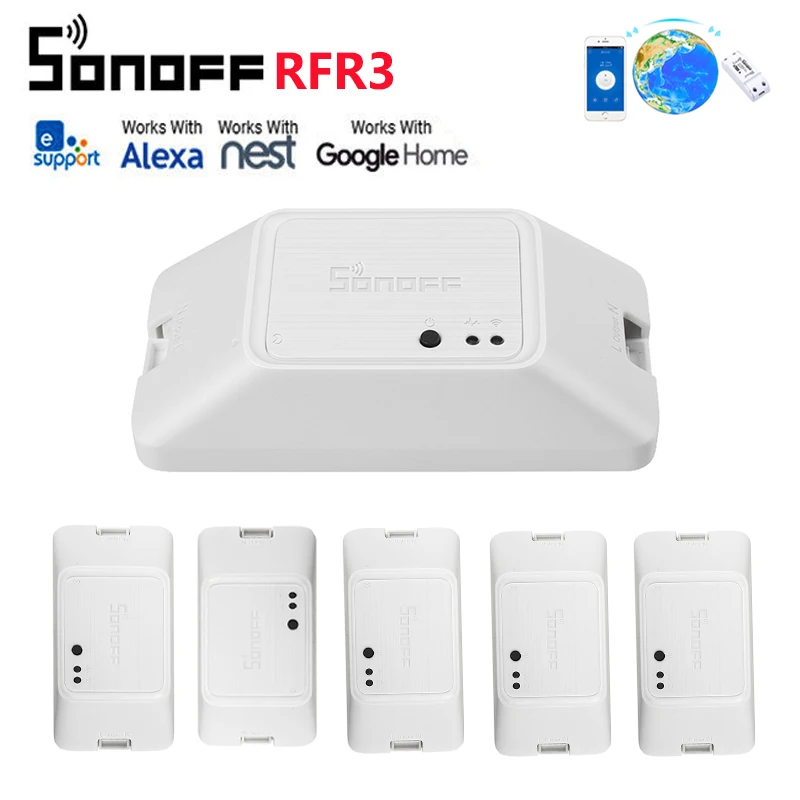 3/4/5pcs Itead SONOFF RFR3 smart home switch Timer WIFI/RF/eWeLink remote control work with Amazon Alexa Google Home
3/4/5pcs Itead SONOFF RFR3 smart home switch Timer WIFI/RF/eWeLink remote control work with Amazon Alexa Google Home