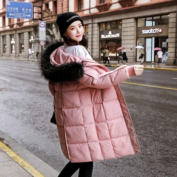 Women Long Winter Coat 2019 New Down Jacket Women's Korean Over Knee Oversize Loose Large Fur Collar Cotton Clothing Women
Women Long Winter Coat 2019 New Down Jacket Women's Korean Over Knee Oversize Loose Large Fur Collar Cotton Clothing Women