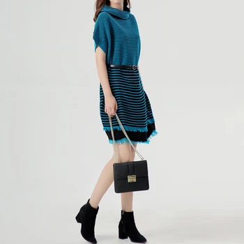 Mini Dress High Quality Autumn New Women'S Vintage Elegant Fashion Casual Short-Sleeved Belt Striped Knit Slim Dresses
Mini Dress High Quality Autumn New Women'S Vintage Elegant Fashion Casual Short-Sleeved Belt Striped Knit Slim Dresses