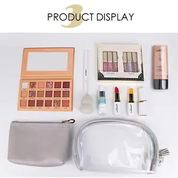 9PCS/Set Lipstick High Gloss Powder Eye Shadow Foundation Puff Essence Makeup Set with Cosmetics Bag