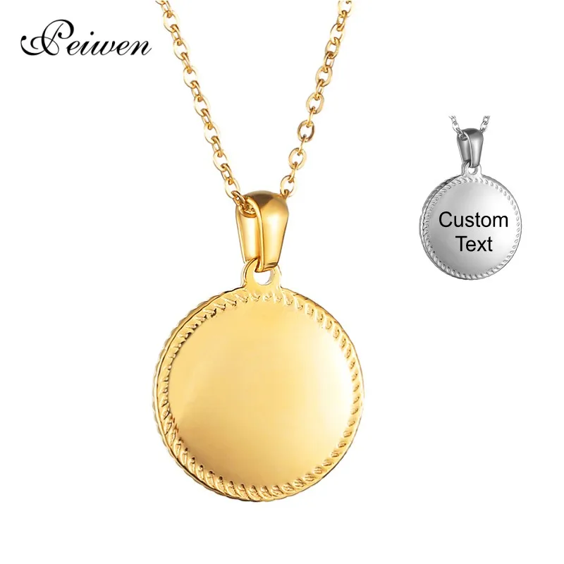 Personalized Custom Name Date Necklace Stainless Steel Curved Surface Coin Pendant Necklaces For Women Men Charm Choker Jewelry
Personalized Custom Name Date Necklace Stainless Steel Curved Surface Coin Pendant Necklaces For Women Men Charm Choker Jewelry