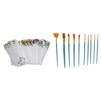 4 Pcs DIY Book Mark Message Cards Bookmarks & 10 Pcs Paint Brushes Nylon Hair Pointed Tip Artist Paint Brush Set
4 Pcs DIY Book Mark Message Cards Bookmarks & 10 Pcs Paint Brushes Nylon Hair Pointed Tip Artist Paint Brush Set