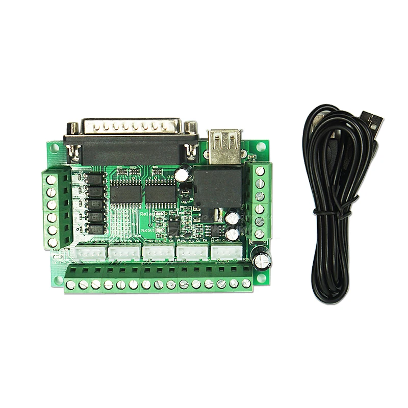 MACH3 CNC Engraving Machine 5 Axis CNC Breakout Board with Optical Coupler for Stepper Motor Drive Controller with USB Cable
MACH3 CNC Engraving Machine 5 Axis CNC Breakout Board with Optical Coupler for Stepper Motor Drive Controller with USB Cable