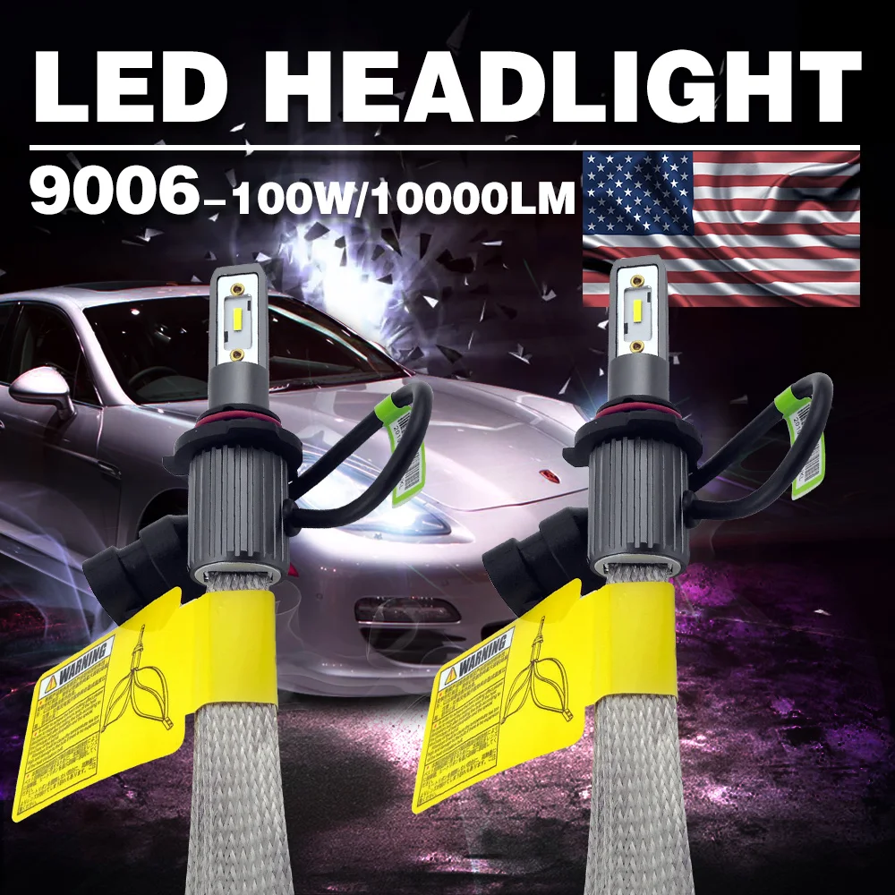 2x Fanless 100W 10000LM 9006 HB4 Auto Car LED Headlight Bulb Copper Belt 6000K White High Low Beam Lamp Kit
2x Fanless 100W 10000LM 9006 HB4 Auto Car LED Headlight Bulb Copper Belt 6000K White High Low Beam Lamp Kit