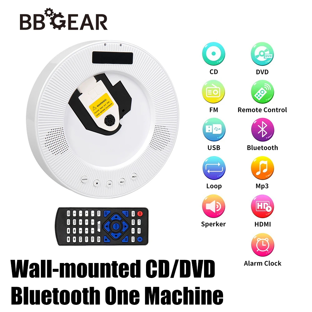 BB Gear 2nd Gen Remote Control Portable CD Player Desk Stand Wall Mountable Bluetooth USB PAL NTSC System HDMI AV TV Projector
BB Gear 2nd Gen Remote Control Portable CD Player Desk Stand Wall Mountable Bluetooth USB PAL NTSC System HDMI AV TV Projector