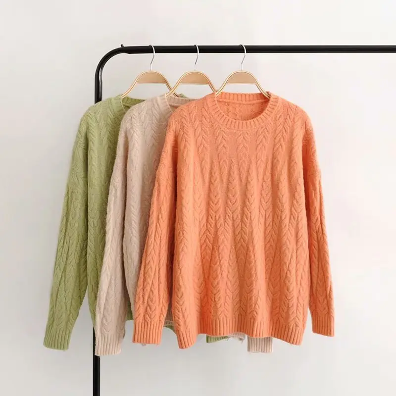 Women Clothes 2019 Autumn and Winter Clothes Women Lazy Wind Solid Color Round Neck Pull Femme Pullover Women Sweater Women
Women Clothes 2019 Autumn and Winter Clothes Women Lazy Wind Solid Color Round Neck Pull Femme Pullover Women Sweater Women