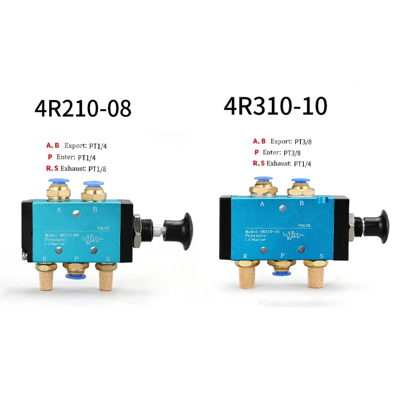 4R210-08 4R310-10 5 Port 2 Pos Hand Lever Operated Control Pneumatic Valve Manual switch valve push connector Muffler
4R210-08 4R310-10 5 Port 2 Pos Hand Lever Operated Control Pneumatic Valve Manual switch valve push connector Muffler