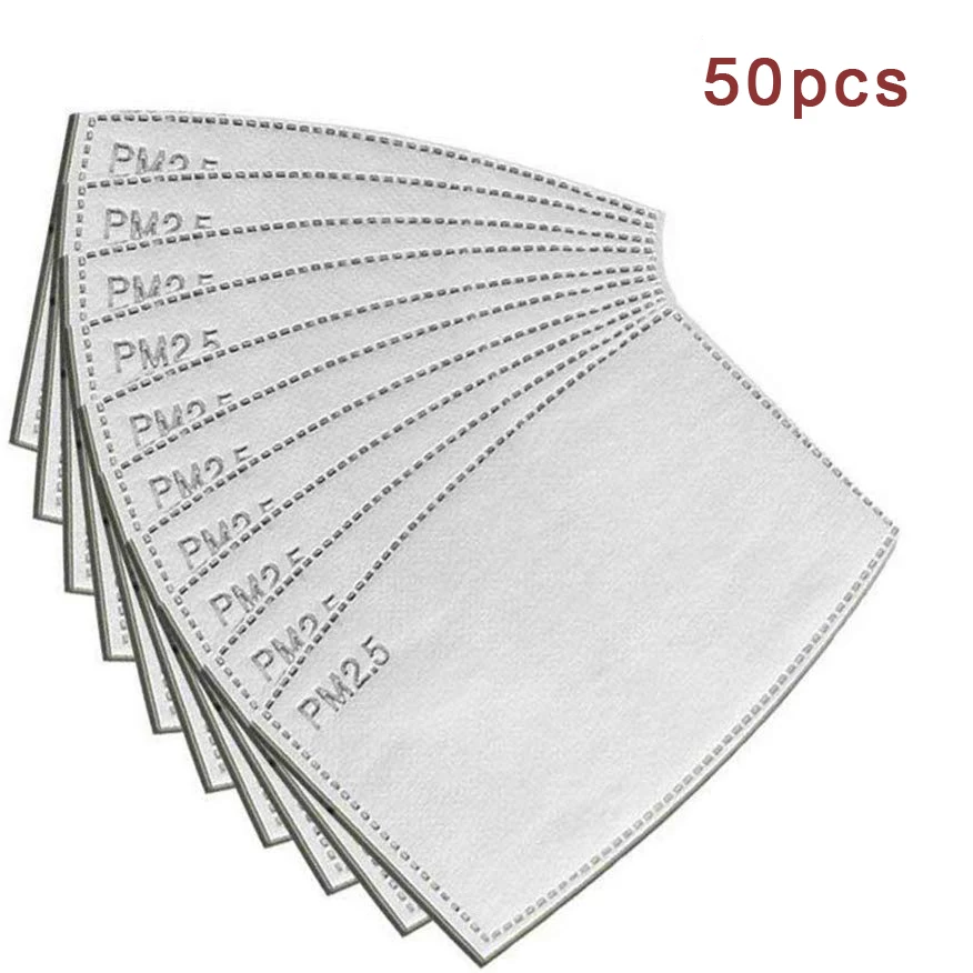 50pcs PM2.5 Filter Paper Anti Haze Mouth Mask Anti Dust Reusable Mask Respirator Filter for Women Man Health Care KN90 Grade
50pcs PM2.5 Filter Paper Anti Haze Mouth Mask Anti Dust Reusable Mask Respirator Filter for Women Man Health Care KN90 Grade