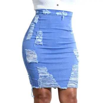 Spring Summer Skirts Womens Ladies Womens High Waist Ripped Denim Skirts Bodycon Mini Jean Skirt faldas mujer moda 5 Colors 
Spring Summer Skirts Womens Ladies Womens High Waist Ripped Denim Skirts Bodycon Mini Jean Skirt faldas mujer moda 5 Colors