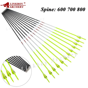 Linkboy Archery Pure Carbon Arrows 12Pcs ID4.2mm 30'' SP600 700 800 Shaft for Recurve Compound Bow Hunting Shooting
Linkboy Archery Pure Carbon Arrows 12Pcs ID4.2mm 30'' SP600 700 800 Shaft for Recurve Compound Bow Hunting Shooting