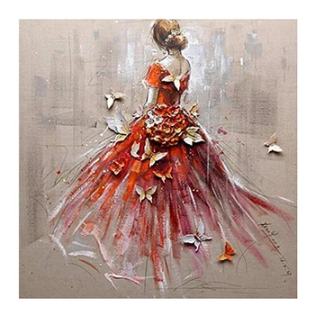 5d Diamond Painting Full Drill Round Diamond Embroidery Butterfly Girl Dress Pattern Diy Cross Stitch Decorative Painting
5d Diamond Painting Full Drill Round Diamond Embroidery Butterfly Girl Dress Pattern Diy Cross Stitch Decorative Painting