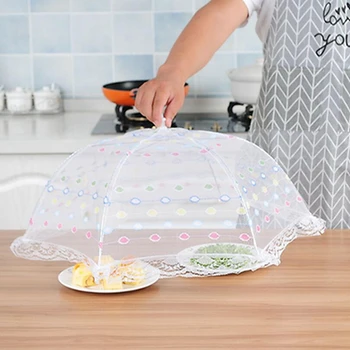 

Household Anti-Fly Vegetable Cover Umbrella Type Food Cover Fine Mesh Ventilation Anti-Fly Mosquito Meal Cover Kitchen Gadgets