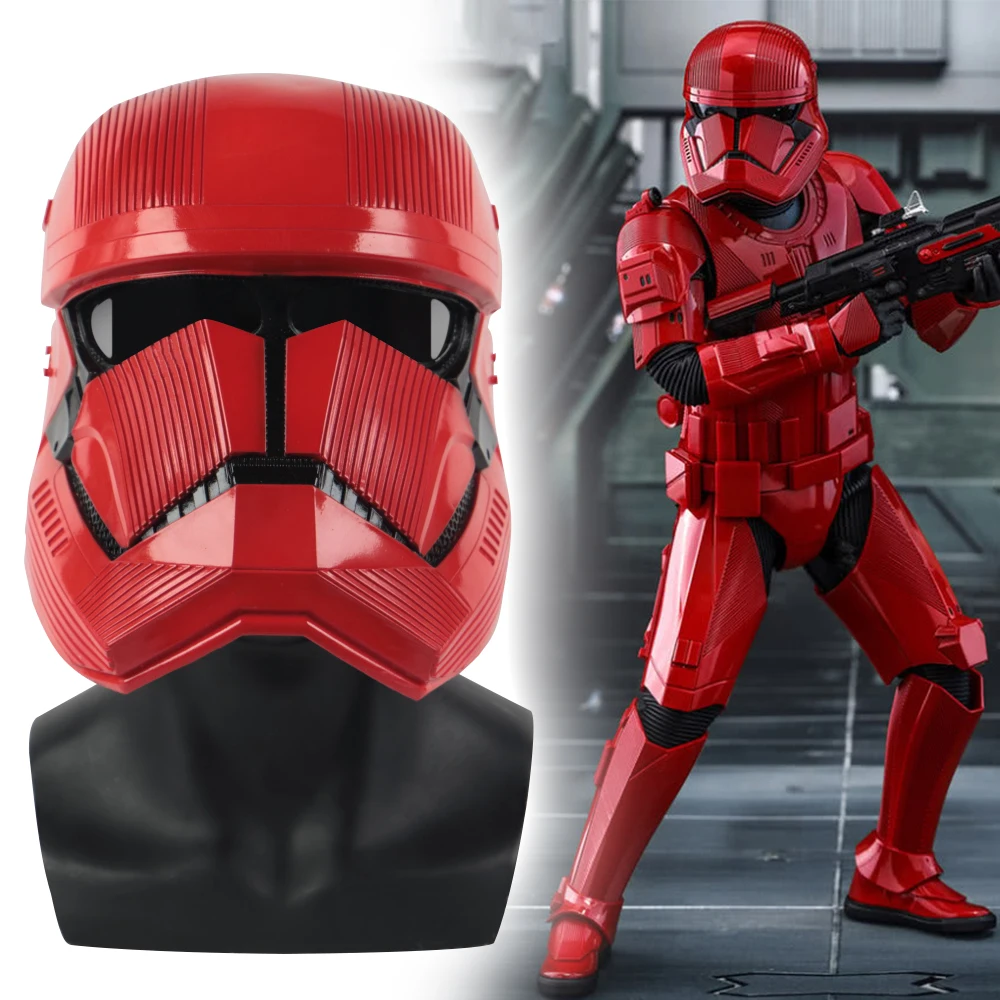 Звезда 9 подъем Скайуокер Сит войны Trooper красный шлем маска из латекса Кайло Рен