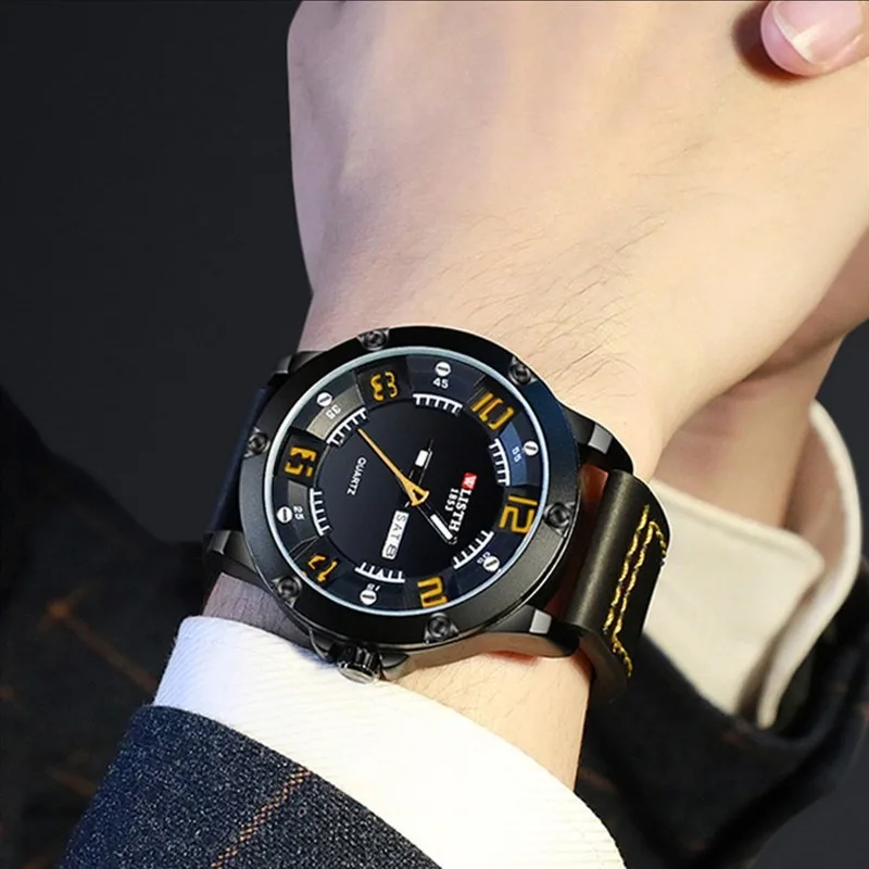 WLISTH Large Dial Men's Quartz Watch Men's Creative Dual Calendar Watch Black Belt Fashion Luminous Waterproof Sports Watch
WLISTH Large Dial Men's Quartz Watch Men's Creative Dual Calendar Watch Black Belt Fashion Luminous Waterproof Sports Watch