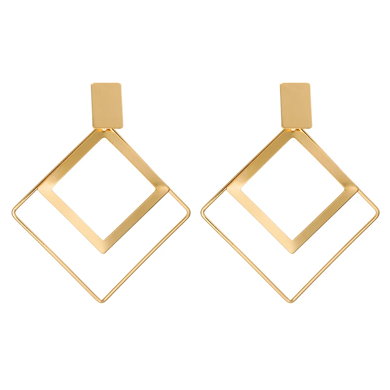 Korean New Trendy Big Earrings Geometric Square Dangle Drop Earrings For Women Statement Earings Fashion Jewelry 2019 Oorbellen 
Korean New Trendy Big Earrings Geometric Square Dangle Drop Earrings For Women Statement Earings Fashion Jewelry 2019 Oorbellen