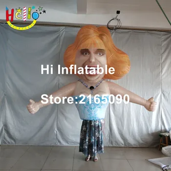 2 m high hot sale moving inflatable cartoon women costumes
2 m high hot sale moving inflatable cartoon women costumes