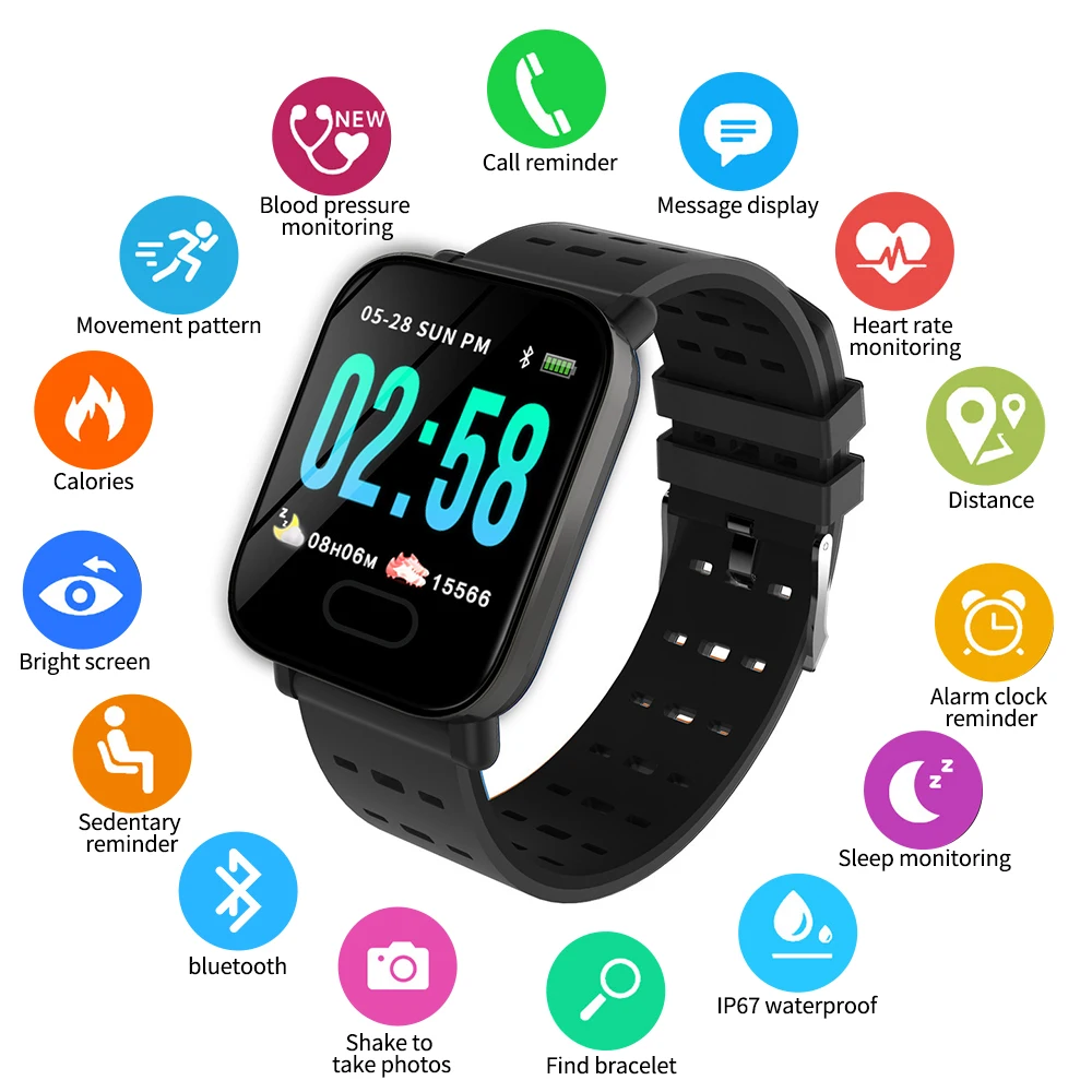 Relogio Men Bluetooth Fitness Smart Wathc A6 Android ios Women Waterpoorf IP67 Smartbracelet Call Reminder Interactive Music Sma
Relogio Men Bluetooth Fitness Smart Wathc A6 Android ios Women Waterpoorf IP67 Smartbracelet Call Reminder Interactive Music Sma