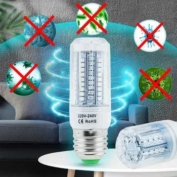 LEDs Disinfection Corn Bulb UV E27 UVC Ultraviolet Sterilizer Lamp E14 B22 Germicidal Light E26 E12 30 102LEDs Kill Mites Lampar 
LEDs Disinfection Corn Bulb UV E27 UVC Ultraviolet Sterilizer Lamp E14 B22 Germicidal Light E26 E12 30 102LEDs Kill Mites Lampar