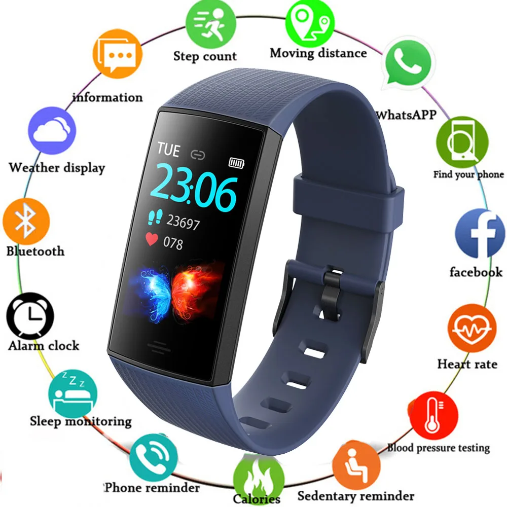 1.14" Color Screen USB Charge Heart Rate Fitness Activity Tracker Spo2 Blood Pressure Monitor Watch for Men Women Kids
1.14" Color Screen USB Charge Heart Rate Fitness Activity Tracker Spo2 Blood Pressure Monitor Watch for Men Women Kids