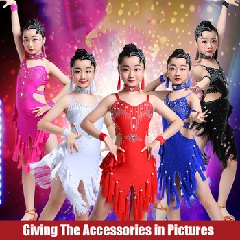 New Children'S Latin Dance Dress Tassel Fringe Skirt Girls Performance Competition Dancing Clothes Salsa Dance Costumes BL2766
New Children'S Latin Dance Dress Tassel Fringe Skirt Girls Performance Competition Dancing Clothes Salsa Dance Costumes BL2766