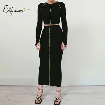 OllyMurs New Fashion Sexy Women O-neck Long Sleeves Tops and Beach Holiday Style Skirt Black Women Suit Ladies Casual Clothes
OllyMurs New Fashion Sexy Women O-neck Long Sleeves Tops and Beach Holiday Style Skirt Black Women Suit Ladies Casual Clothes