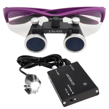 2.5X Dental Loupe Dental Lab Medical Loupe Dental Magnifier Dentists Purple with 3W Headlight
2.5X Dental Loupe Dental Lab Medical Loupe Dental Magnifier Dentists Purple with 3W Headlight